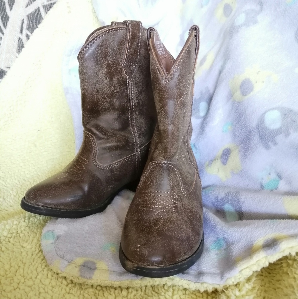 Wonder nation kids leather boots size 8